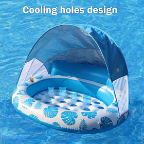 COOLCOOLDEE float's padded backrest and armrests provide ergonomic comfort.