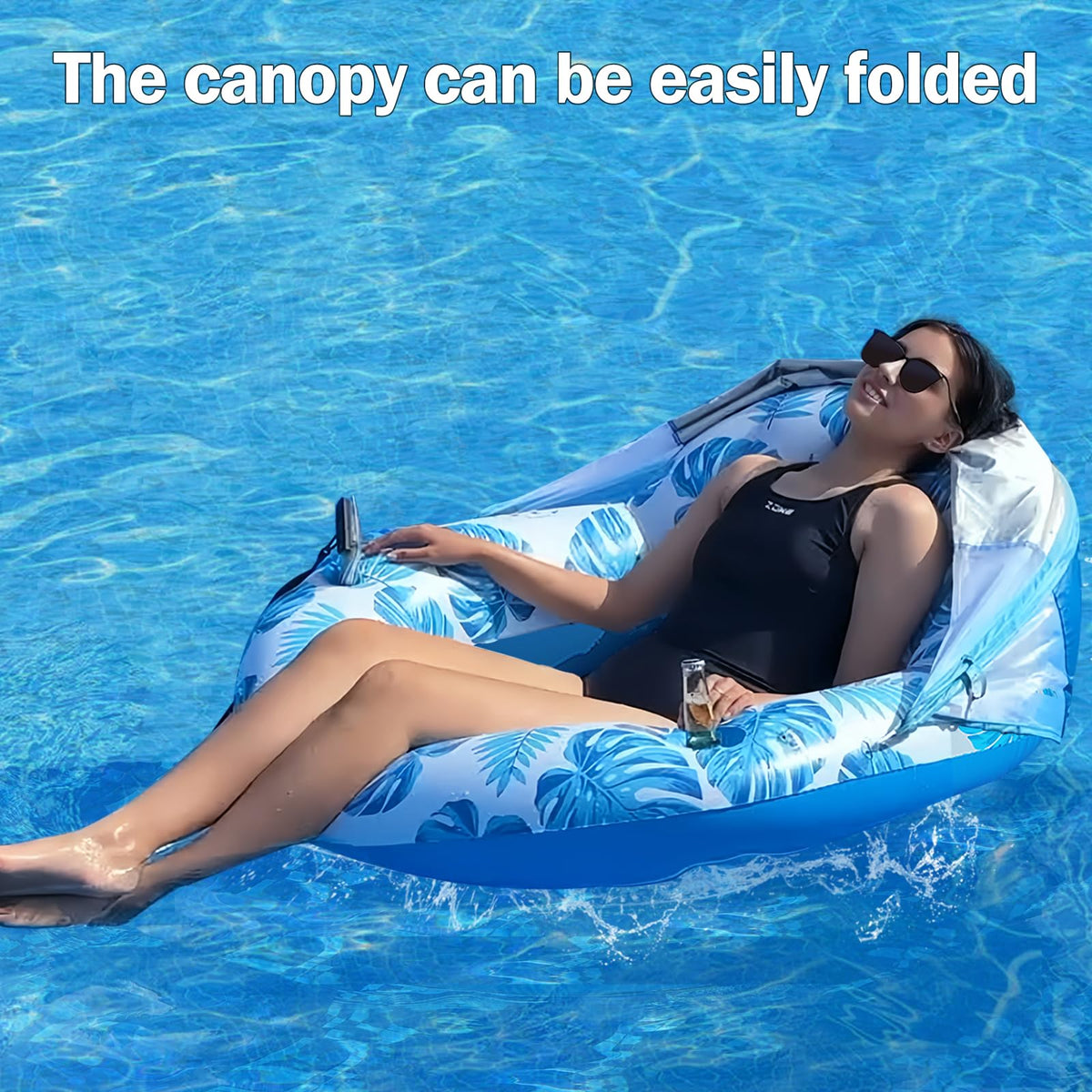 COOLCOOLDEE pool float backrest provides ergonomic support for long sessions