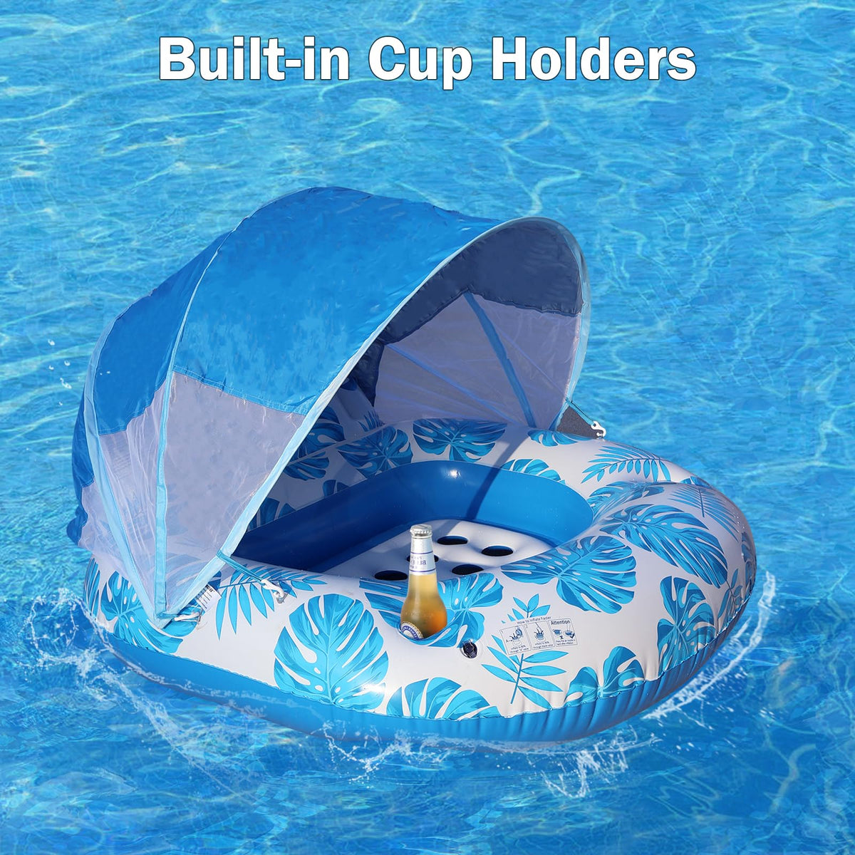 COOLCOOLDEE pool float uses thick PVC for durability and longevity