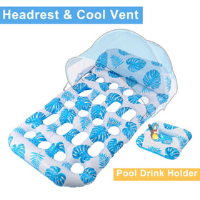 Coolcooldee pool float with vented surface for breathable lounging.