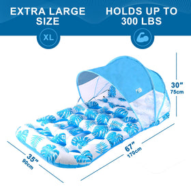 Coolcooldee spacious lounger offers ample room to stretch out in the water.