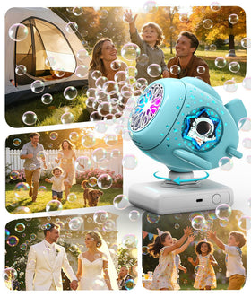 Cooldele Bubble Machine 600ml capacity means longer bubble fun with fewer refills.