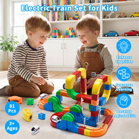 Cooldele Electric Train Set includes upside-down moments for thrilling, safe experiments.