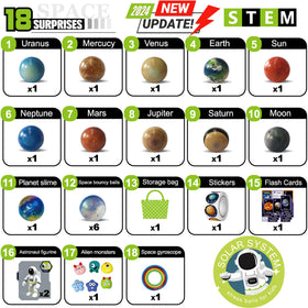 COOLDUCK astronaut figures included for roleplay and fine motor practice during space play.