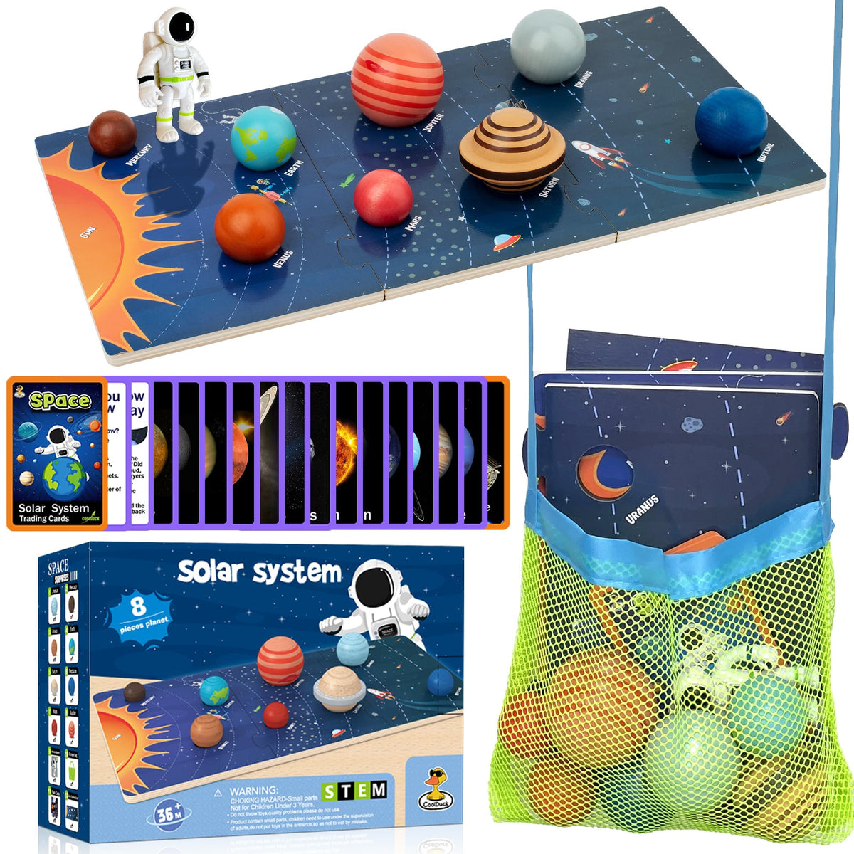 COOLDUCK solar-system-model-board helps curious kids with hands-on celestial exploration.