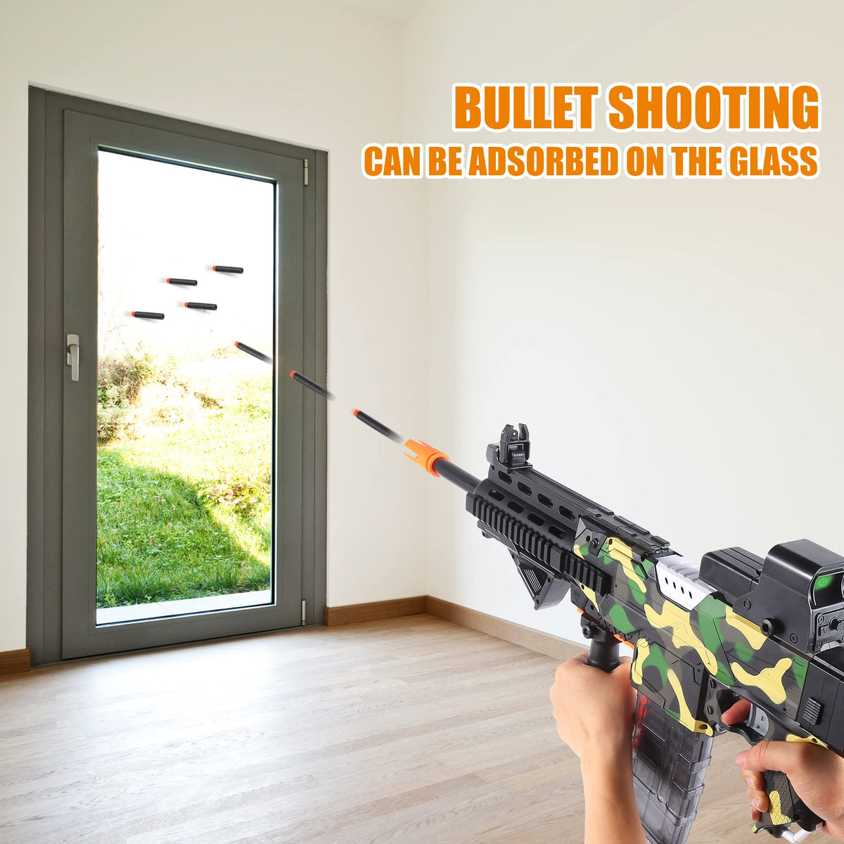 COOLFOX toy gun with 3 launch modes for flexible battle scenarios.