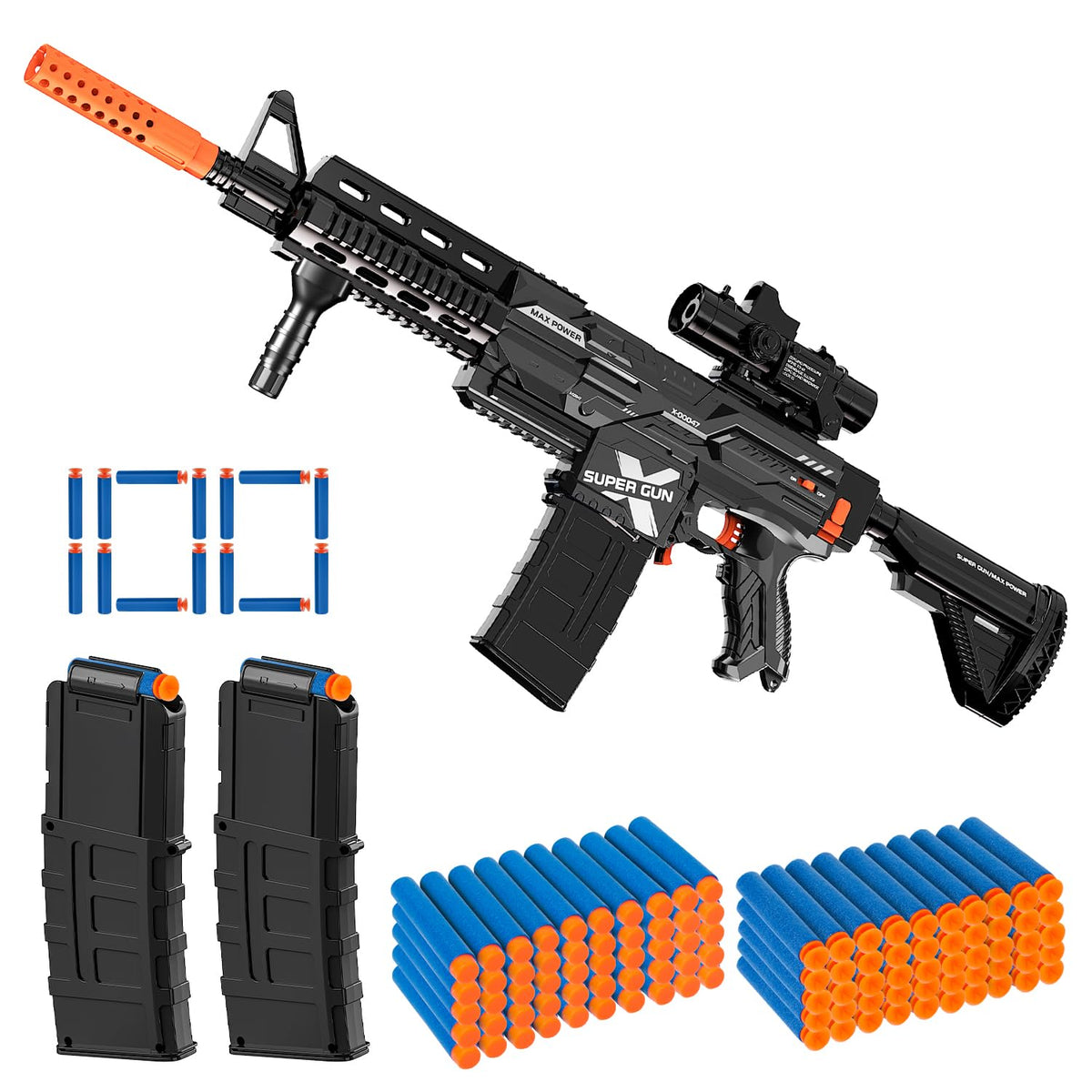 COOLFox electric automatic toy gun bursts foam bullets for fast, engaging target practice