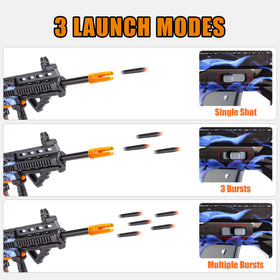 CoolFox rotating barrel delivers long-range shots up to 50 feet in blue