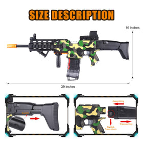 COOLFOX sturdy plastic construction with soft foam darts for safe play.