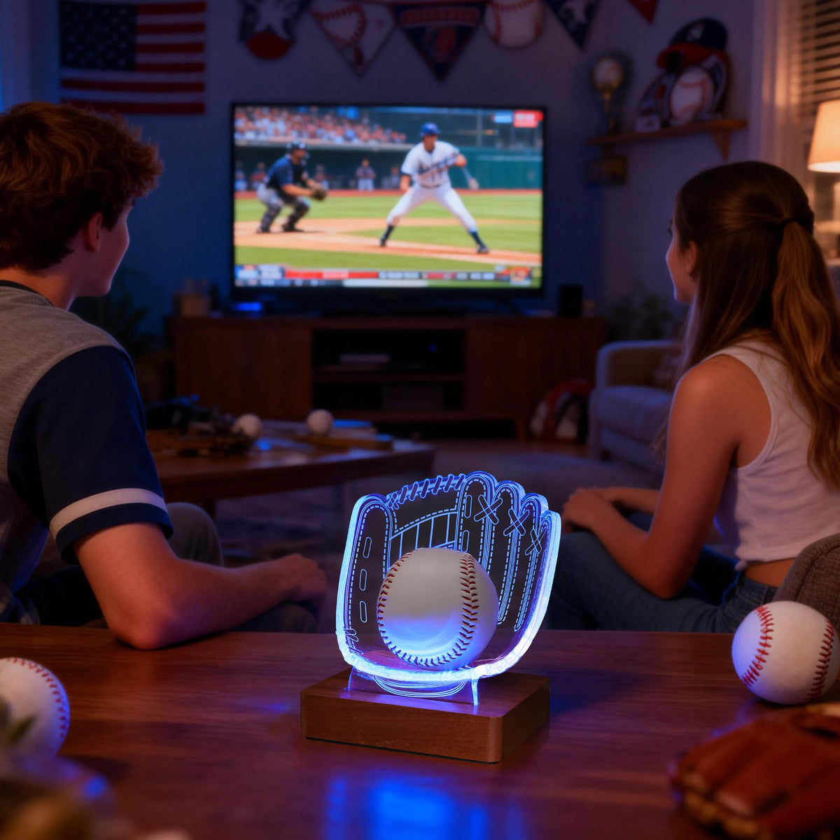 CoolGift Mart 3D acrylic glove holder presents a lifelike display of your baseball collection.