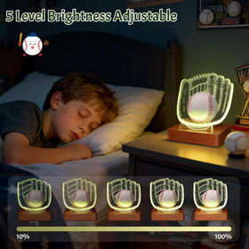 CoolGift Mart RGB LED baseball display with remote adds color and ambiance to any shelf.