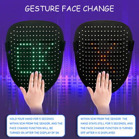 COOLGUARDER LED mask bright-animations for head-turning party costumes.