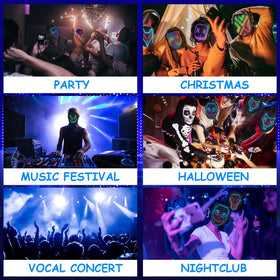 COOLGUARDER LED mask ideal for cosplay, Halloween and events.