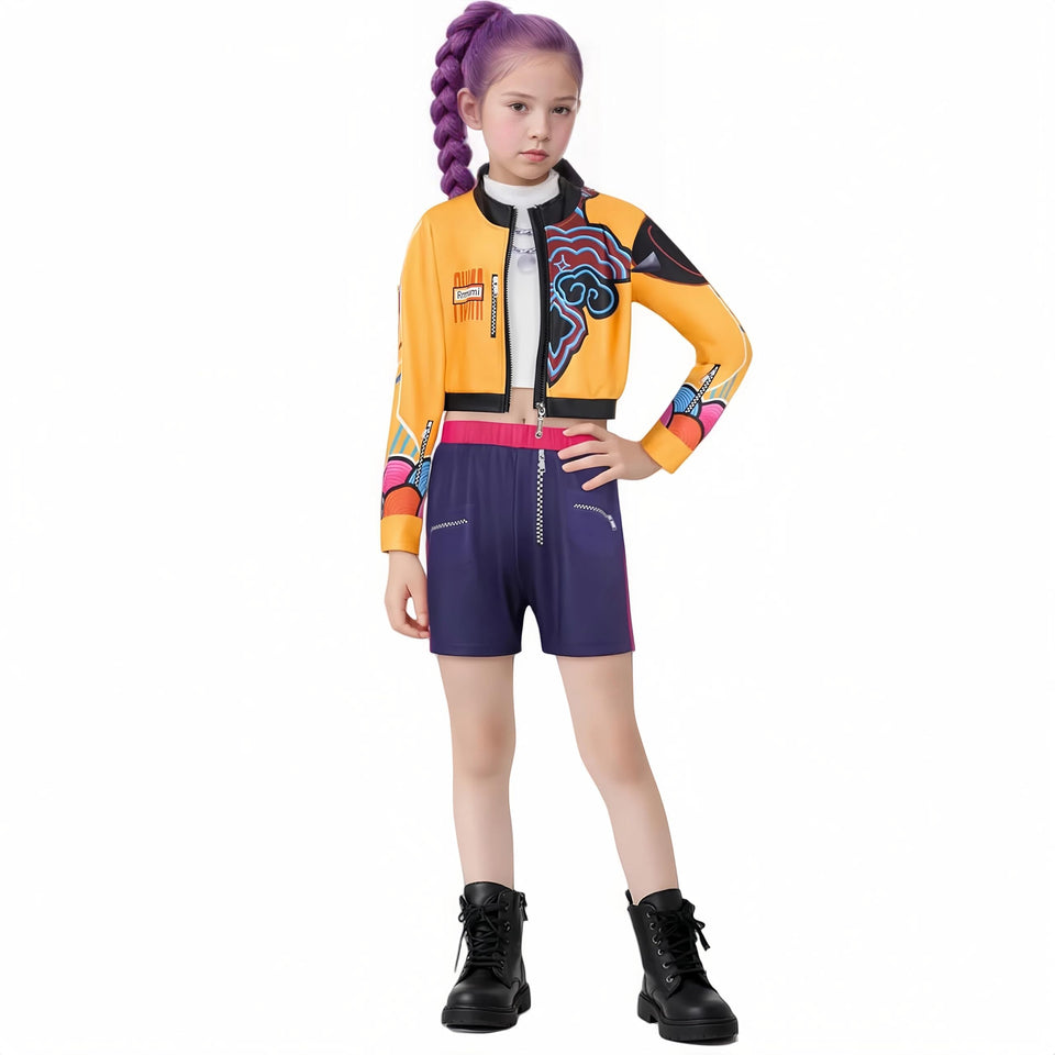 Coolproud Rumi cropped jacket front view for bold cosplay energy