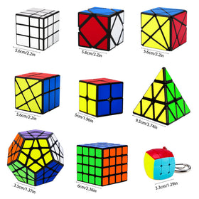 Coolzon Speed Cube Set 2x2 cube with bright stickers for steady turning and focus.