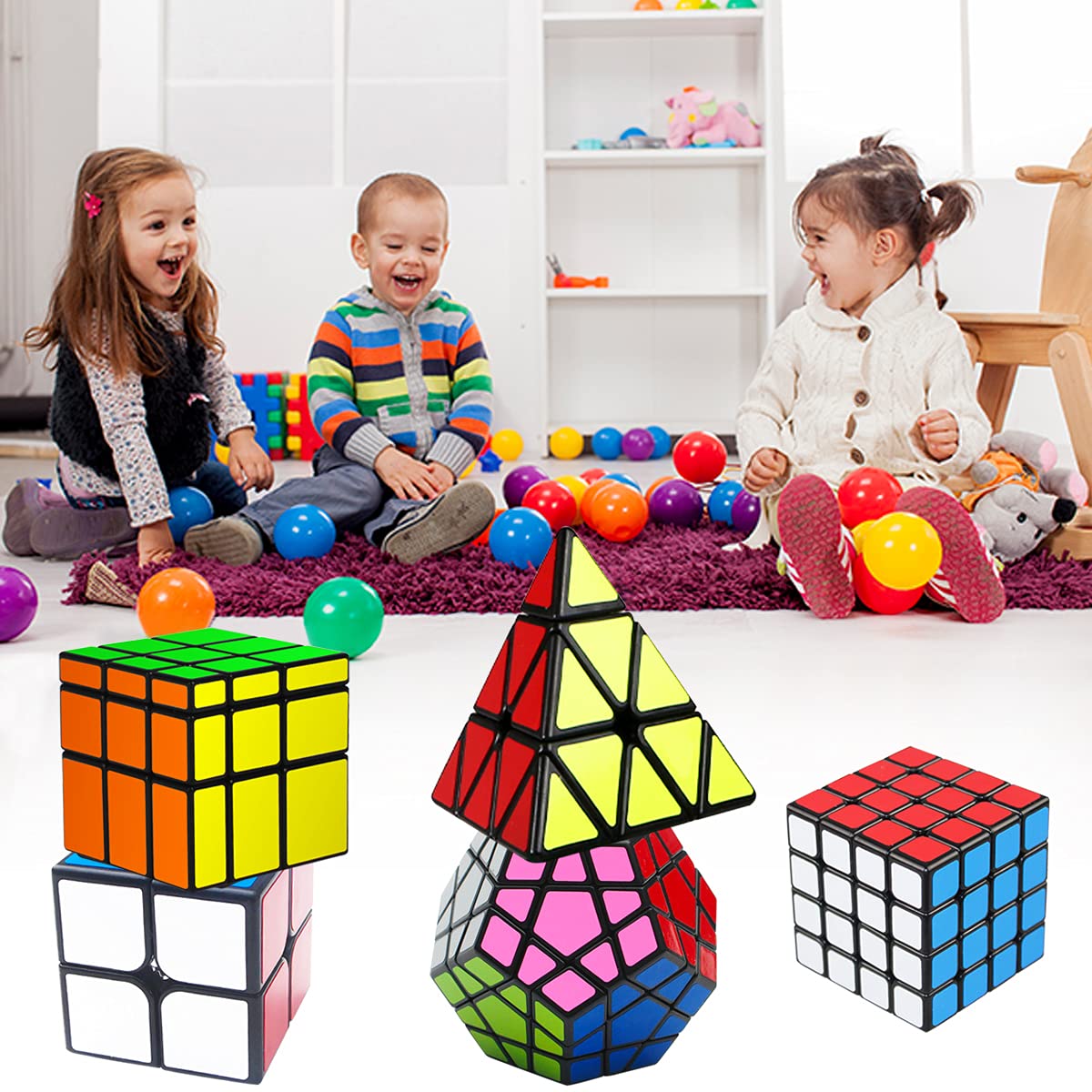 Coolzon Speed Cube Set in-hand interaction highlights portability and quick entertainment on the go