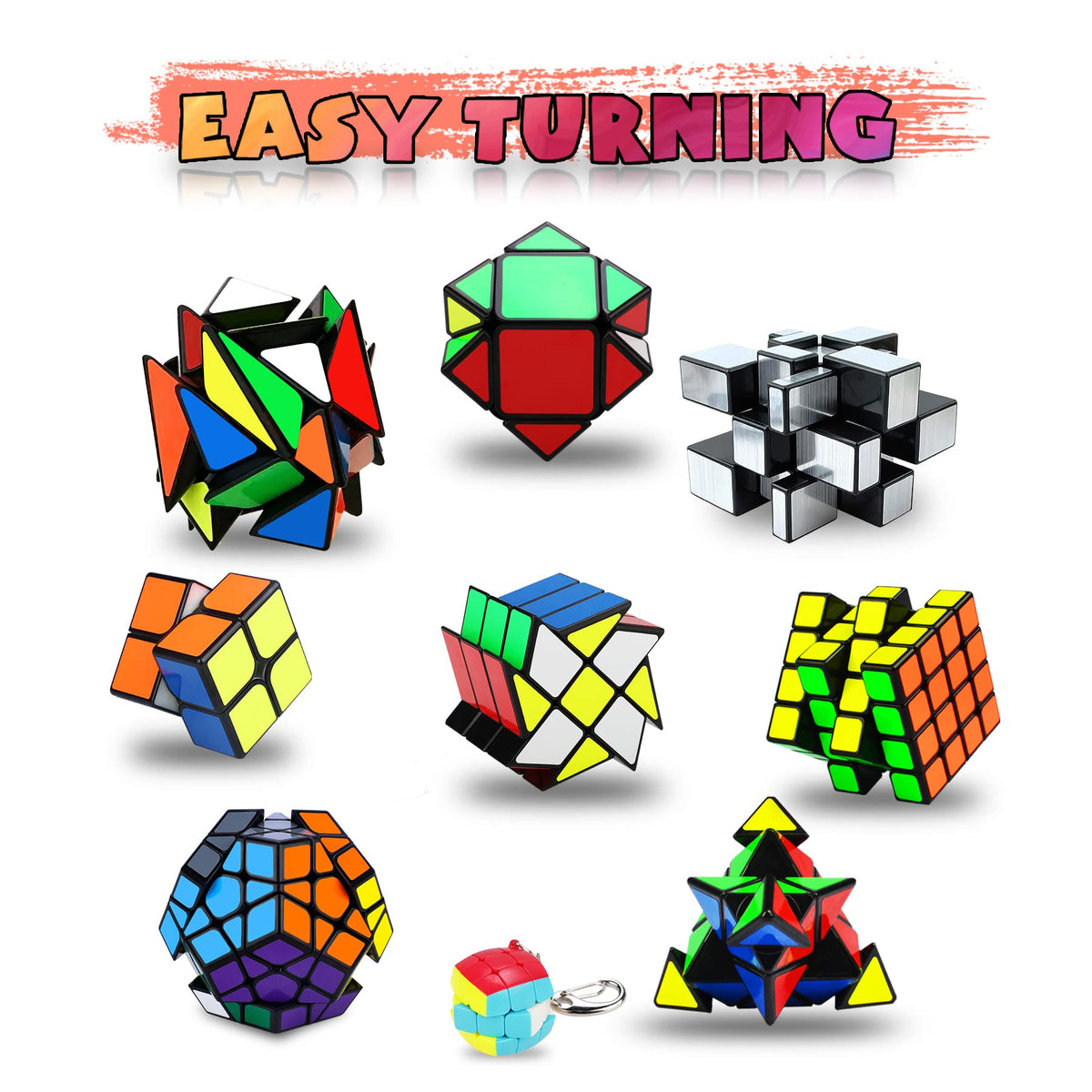 Coolzon Speed Cube Set Pyraminx pyramid shown for strategic play and spatial thinking.
