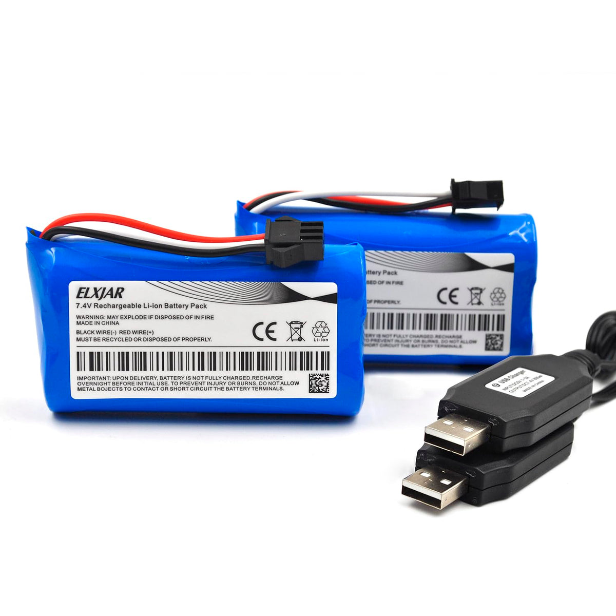 Coonyard 7.4V 1500mAh battery close-up for longer RC sessions.