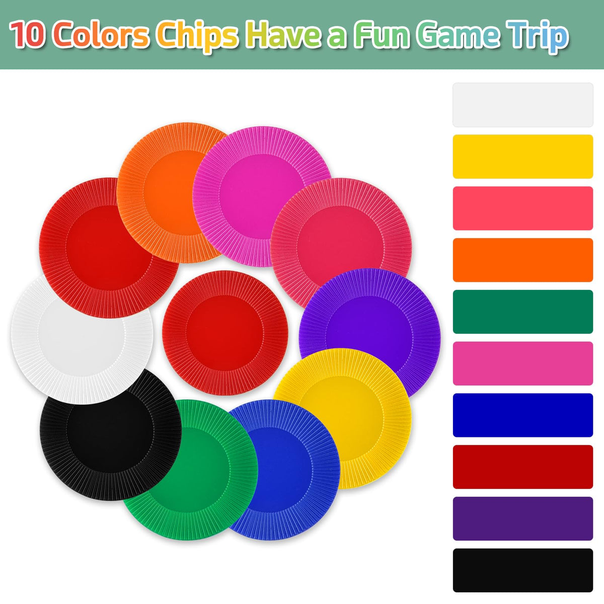 Coopay bingo-counter chips 1-inch ideal for fast math practice.