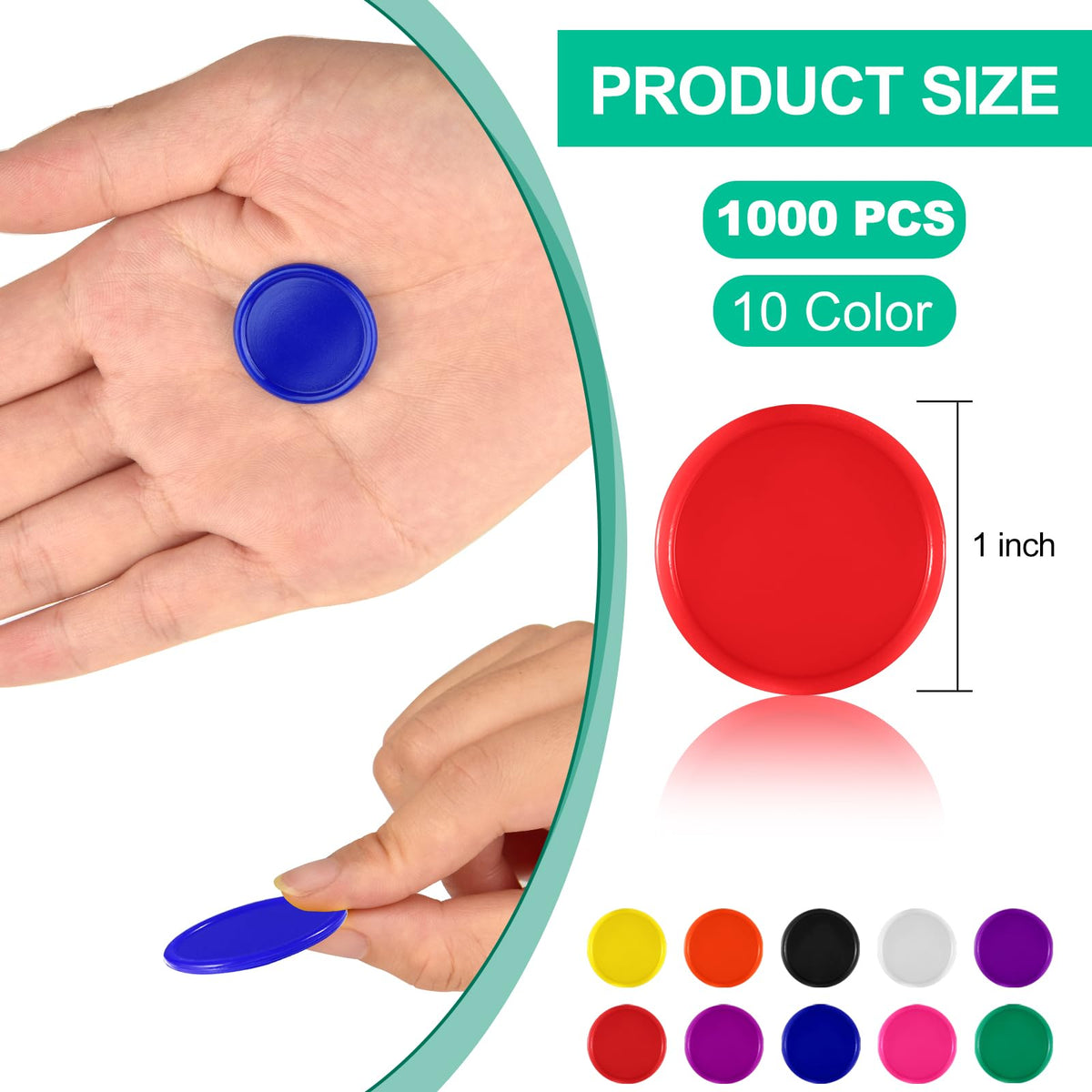 Coopay plastic learning discs with raised edge for easy pickup