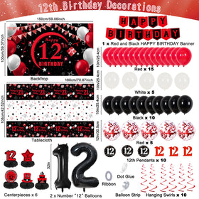 Coosilion 32 inch number 12 balloon highlighting milestone