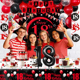 Coosilion 32-inch number 18 balloon for striking milestone photos
