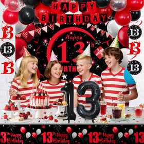 Coosilion 32 inch number 13 balloon as a bold focal point