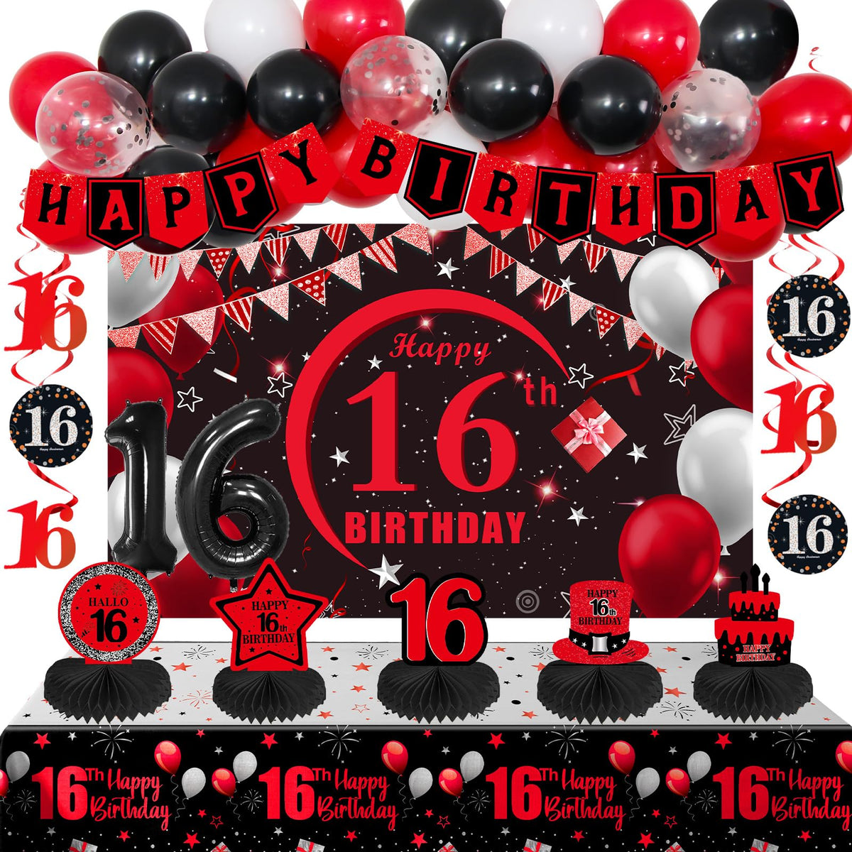 Coosilion 16th banner backdrop for bold birthday photos