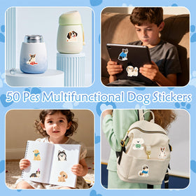 Coosilion dog stickers for kids, waterproof and fun for projects.