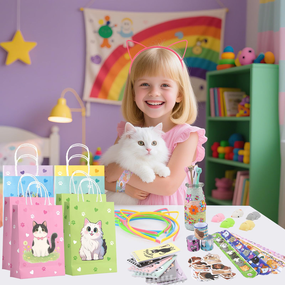 Coosilion mochi cat toys, soft and squeezable for kids' play