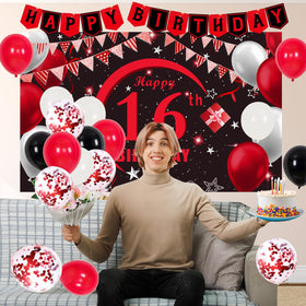Coosilion red confetti balloons add festive sparkle to the party