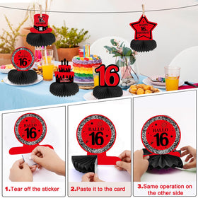 Coosilion red 10-inch latex balloons enhance the garland