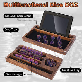 Coositel dice box storage slot helps organize accessories on the table