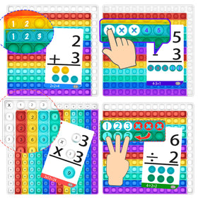 COOVA Pop It subtraction flash cards offering hands-on drills for mental math.