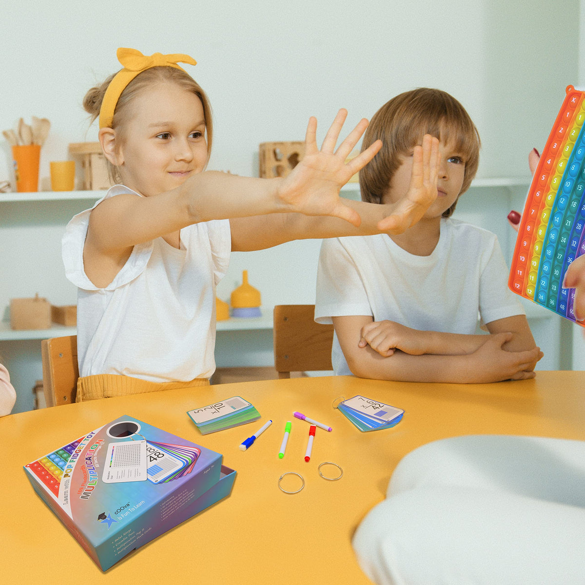 COOVA Sight word and math practice aids support functional play and skill development.