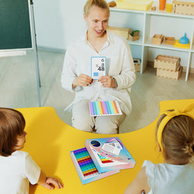 COOVA Talking Word Pop feature narrates terms aloud to aid pronunciation during study.