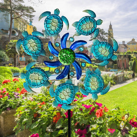 COOZZYHOUR assembled wind spinner stake ready for outdoor display