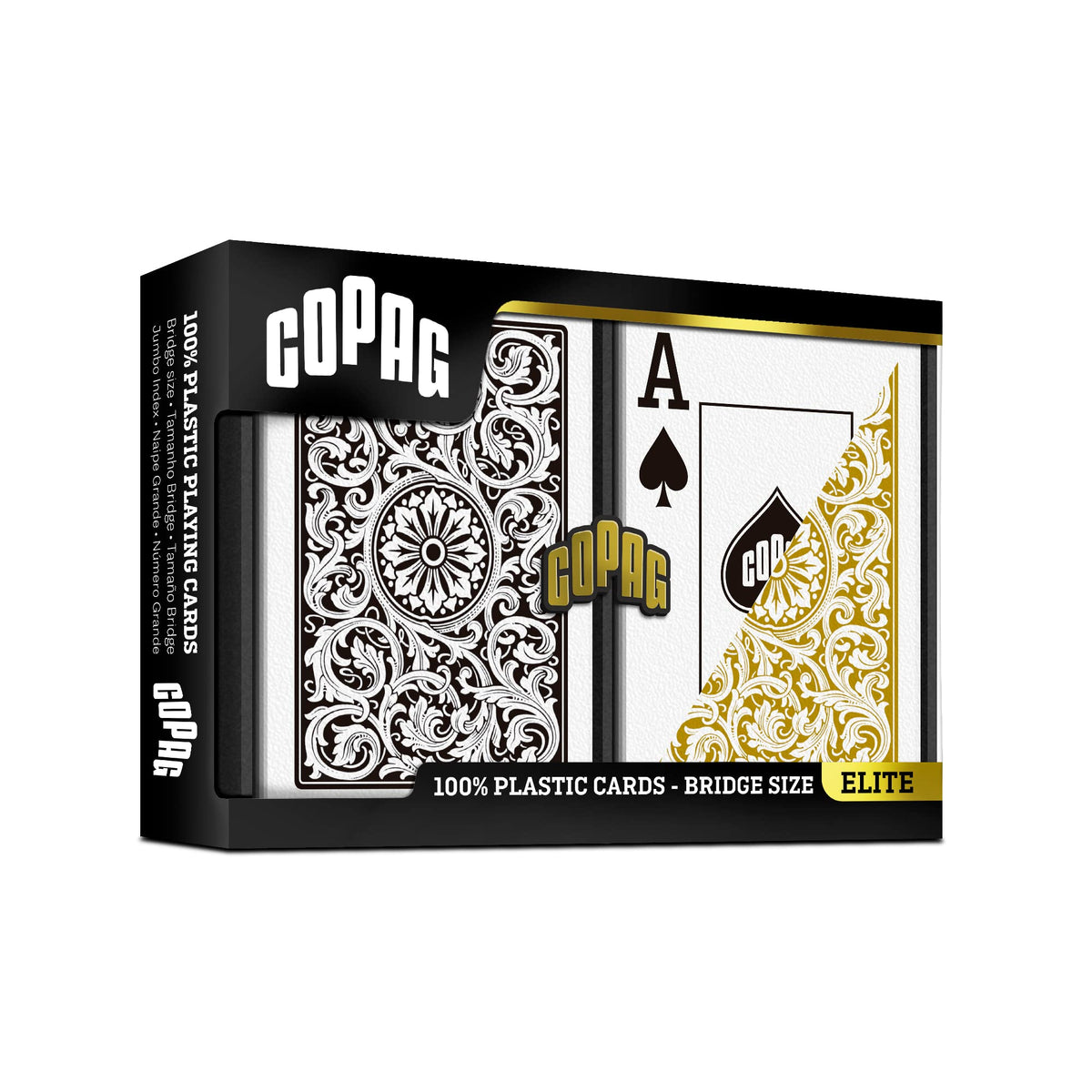 Copag 1546 bridge-size narrow cards for a compact grip.