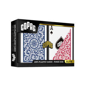 Copag 1546 hard plastic case keeps the cards protected and easy to transport.