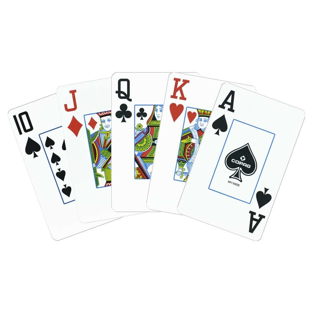 Copag 1546 Design cards resist liquids and clean easily.