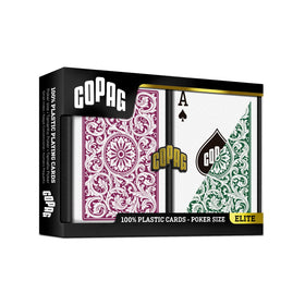 Copag 1546 plastic playing cards back design for premium feel.