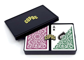 Copag 1546 plastic playing cards front view for durable, long-lasting games.
