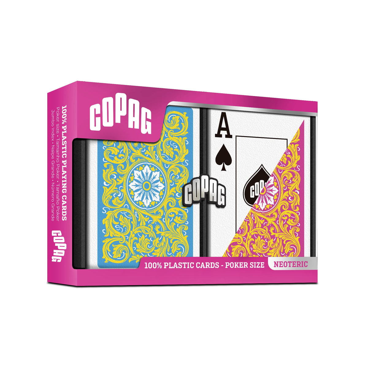 Copag 1546 Neoteric Design back card with glossy finish for better visibility.