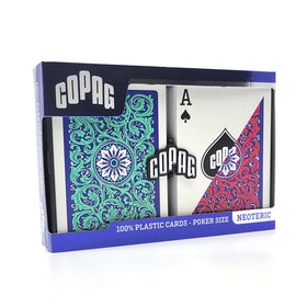 Copag 1546 Neoteric poker-size wide regular index for comfortable shuffles.