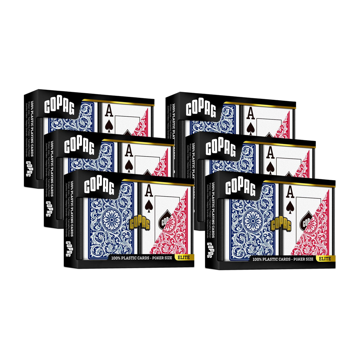 Copag 1546 plastic playing cards deck with durable PVC construction.