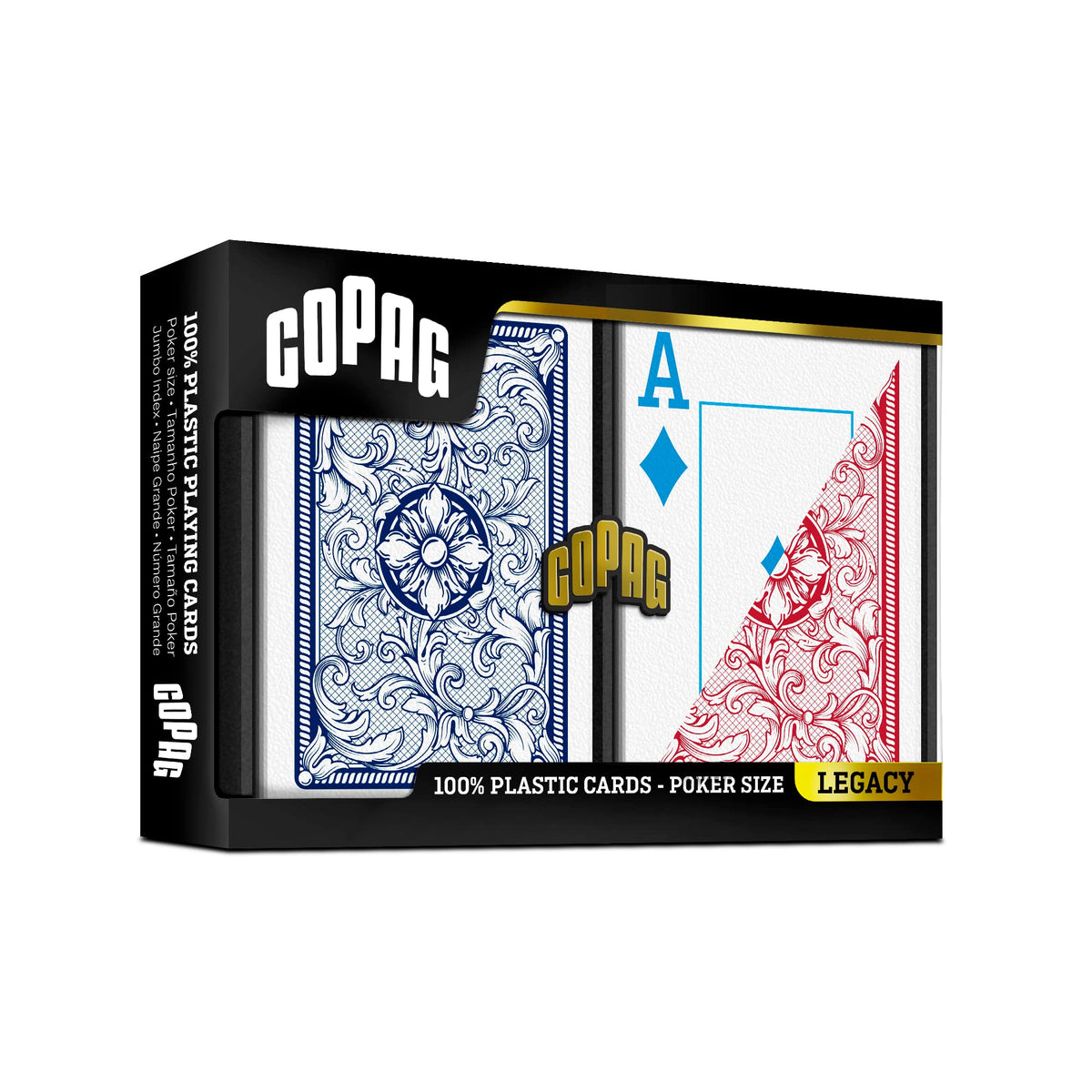 Copag 4-Color Faces legacy deck jumbo index aids quick reads at the table.