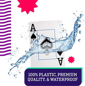 Copag Neoteric Design bridge-size cards on table for easy handling.