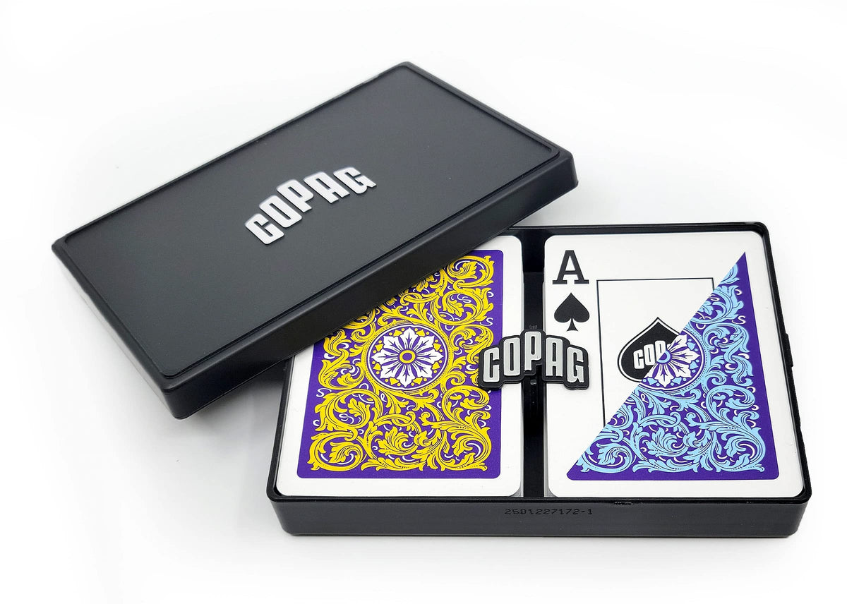 Copag Neoteric deck front color pop for quick ID during play.