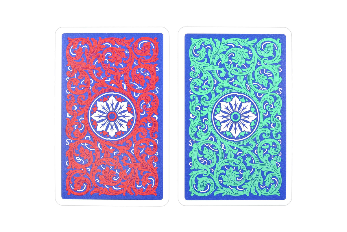 Hard plastic case with Copag divider keeps decks secure