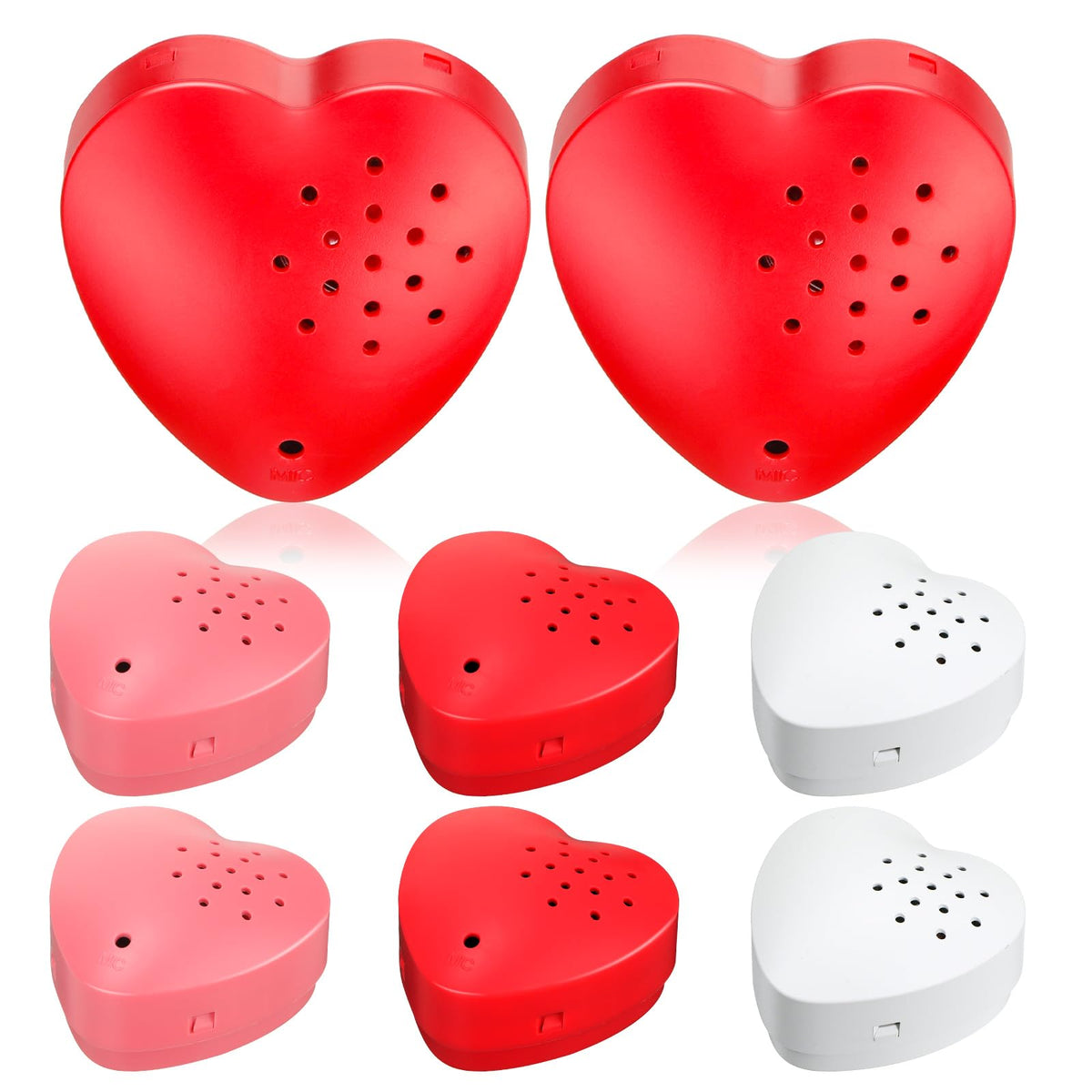 Copkim heart-shaped red voice recorder inside a plush toy for a personal message
